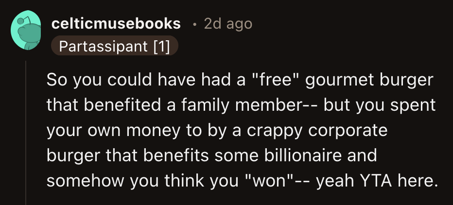OP is not one to support local businesses. He would rather patronize a faceless billion-dollar company.