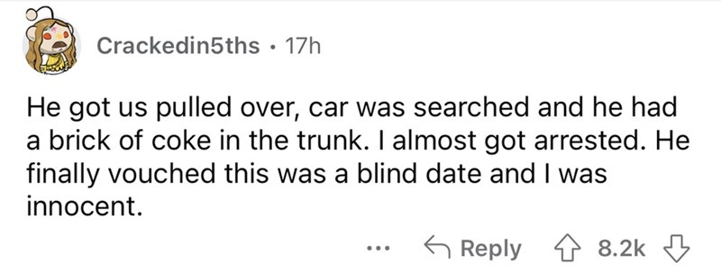 At least he spoke up about his date being innocent.