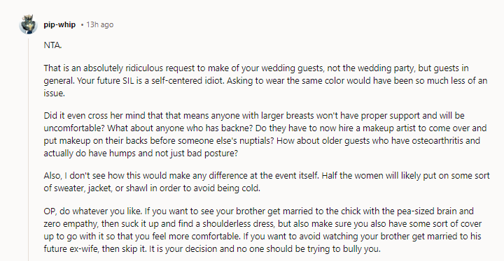 13. It is your decision, and no one should be trying to bully you.