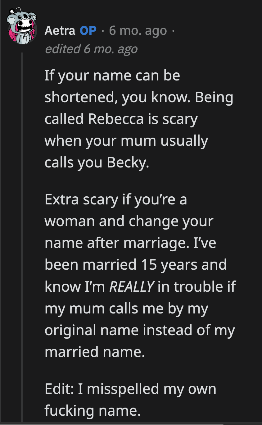 For those curious, OP did share that her given name is Rebecca. She misspelled it initially because Rasputin is easier.