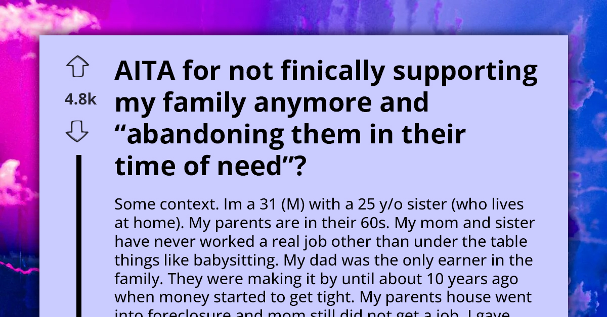 Man Cuts Financial Support To Jobless Family When Father Ends Up In Jail, Asks If He's A-Hole For Abandoning Family In Times Of Need