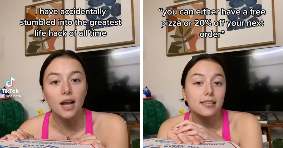 Viral TikTok Video Shows Lady Revealing a Cheat on How to Get Free Domino's Pizza