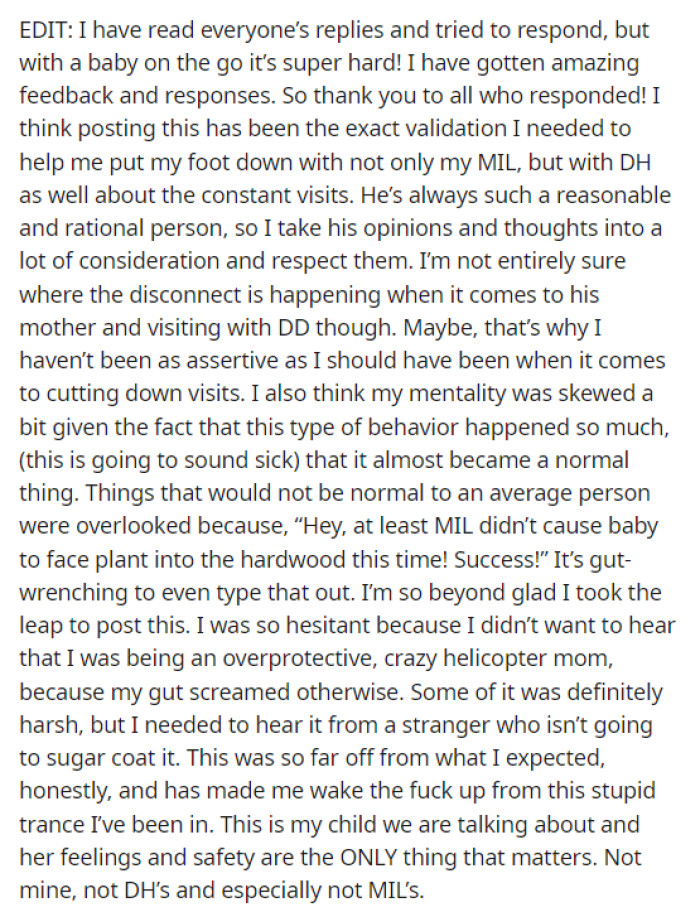 She then added an edit to thank everyone and take into consideration their ideas while giving us insight into what she'll probably do next.