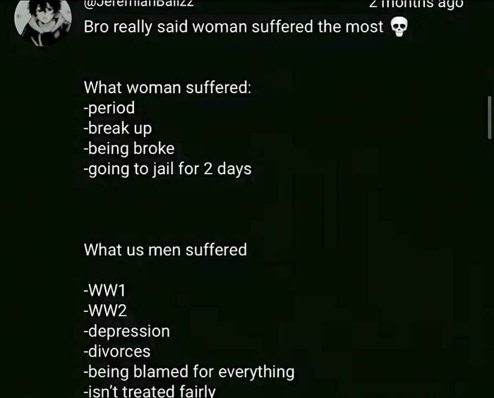 "Men Are The Most Mistreated Marginalized Group"