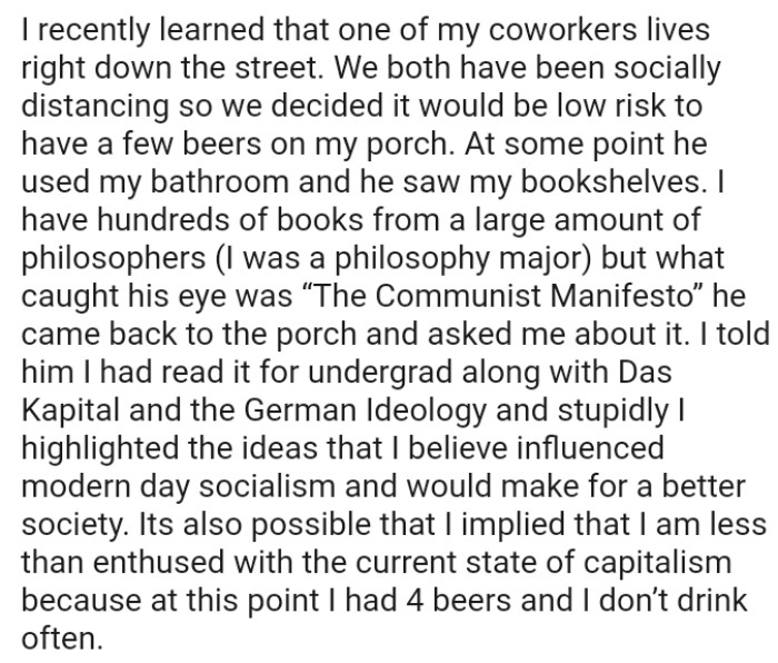It gets to the point where the OP highlighted the ideas that he believes influenced modern-day socialism and would make for a better society