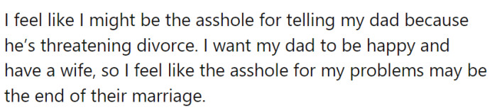 OP has offered the following explanation for why they think they might be the a-hole: