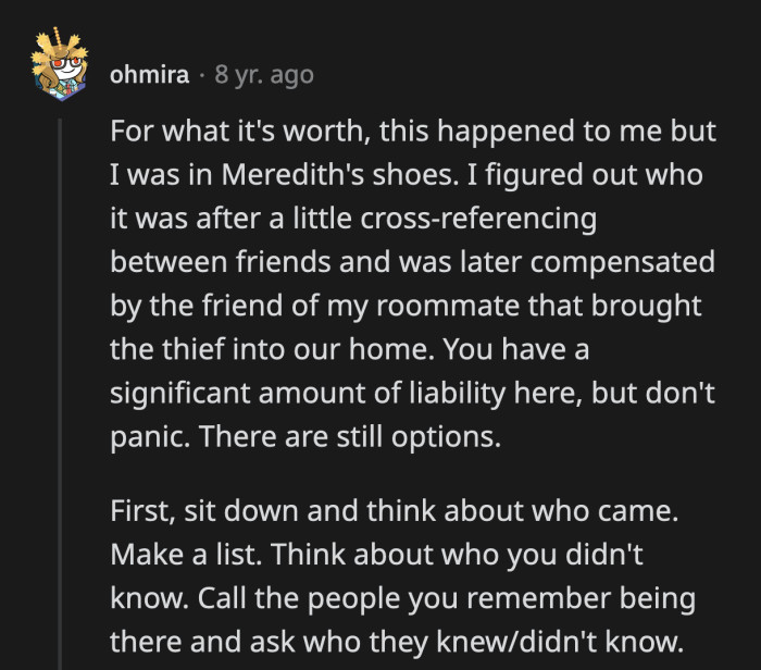 No matter how much money you have, losing thousands of dollars' worth of items isn't something you take passively