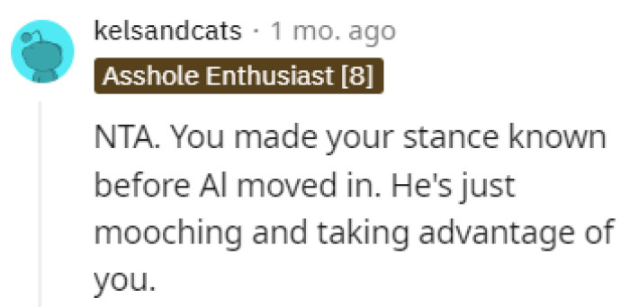 He made it clear in the beginning