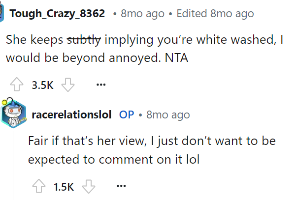 There is no reason for her to bring this up, and she shouldn't have to respond to it either.