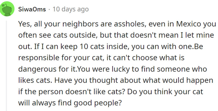 But another Redditor criticized her as well.