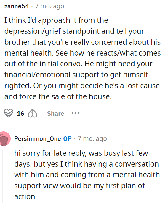 This is likely the best approach to take because it's the least offensive and shows that he cares.