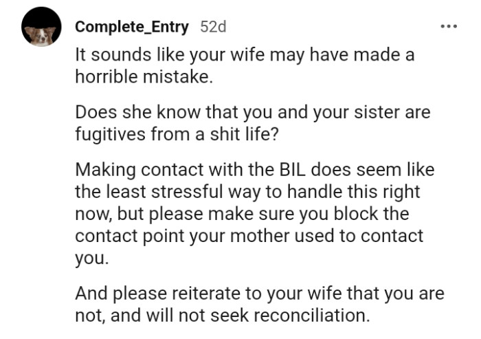 The OP Should Block the Contact Point the Mom Used to Contact Him