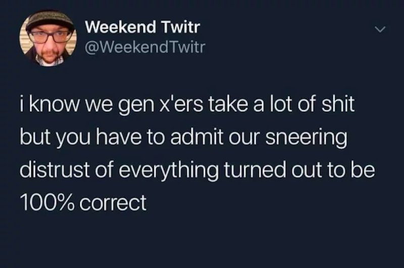 40. Sneering distrust