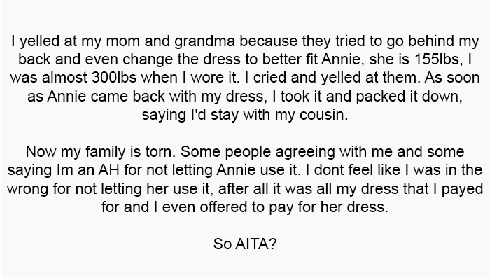 I cried and yelled at them