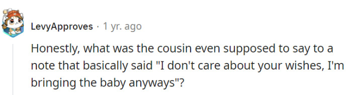 OP's note was like a mic drop in the RSVP world—