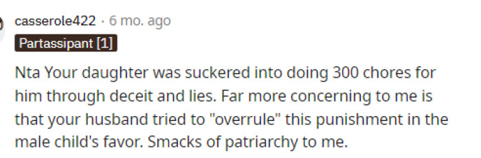 It's only fair, and honestly, some of us could think of a worse punishment to give him, so he can't really be that mad about it.