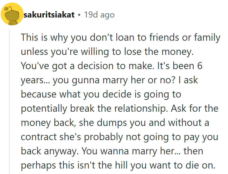 Six years in and still no clear balance sheet — love really is the riskiest investment.
