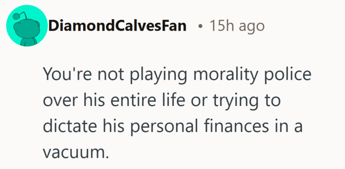 This draws a clear line between concern and control. Having standards is not the same as running someone’s life.
