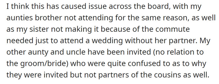 This has provoked some bitterness in the family: