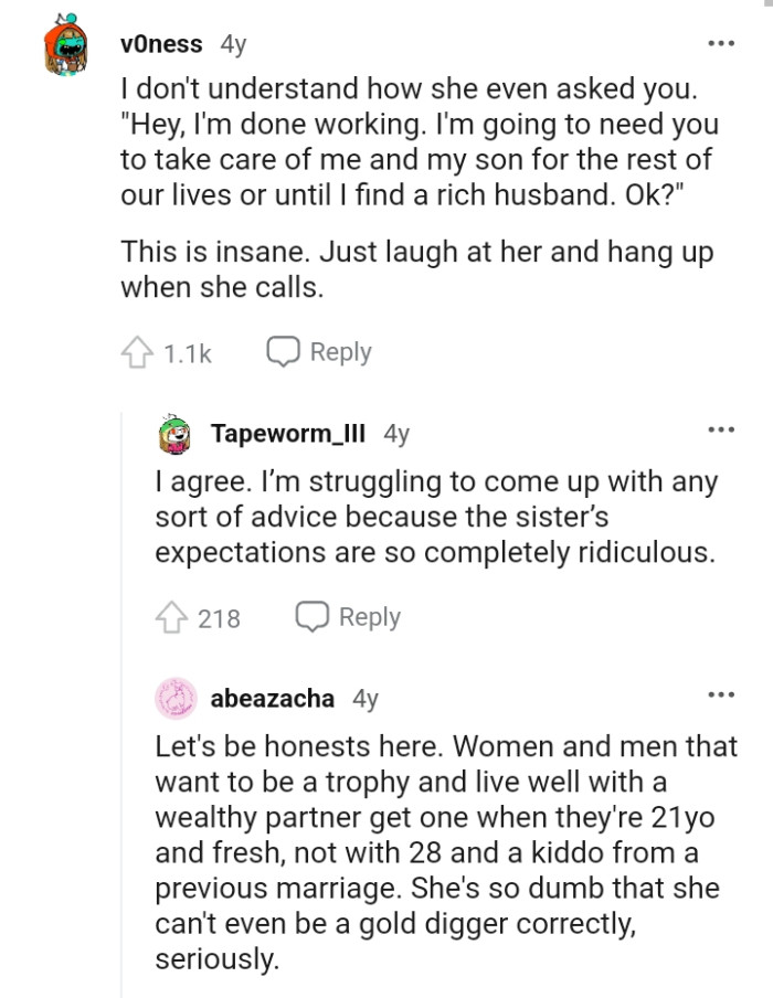 Laughing at her while hanging up