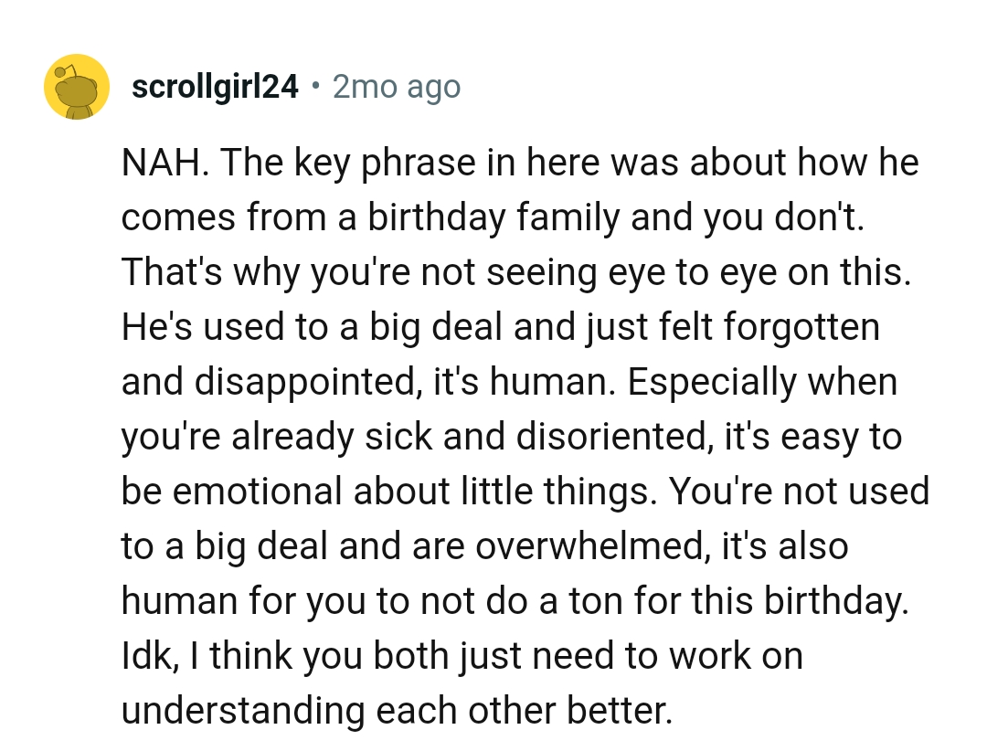 They need to work on understanding each other