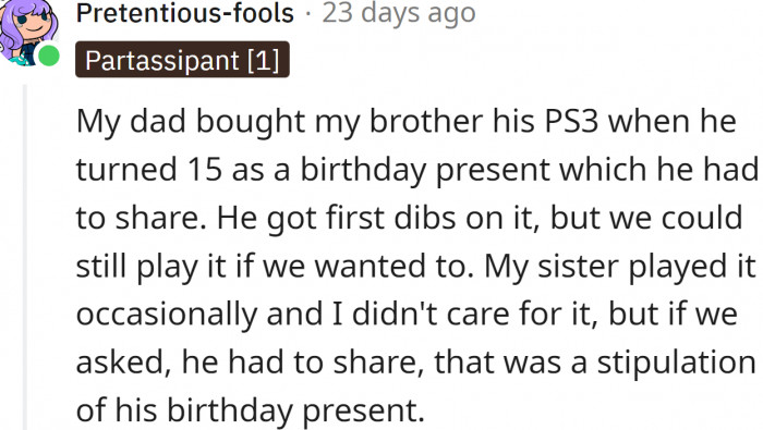 Kids have to learn to share.