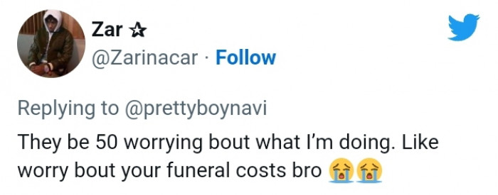 6. This tweep has a 50-year-old worrying about their actions