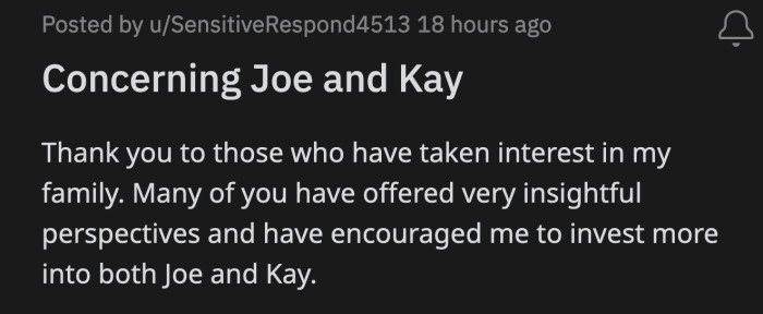 A few days later, we got another update from OP