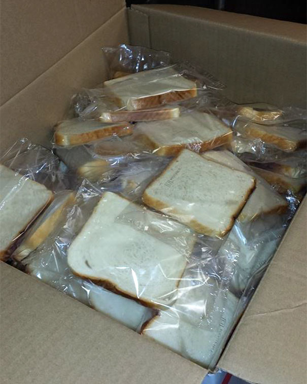 11. Single-wrapped bread slices.