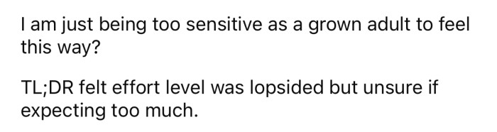 Now he's wondering if he's just being too sensitive.
