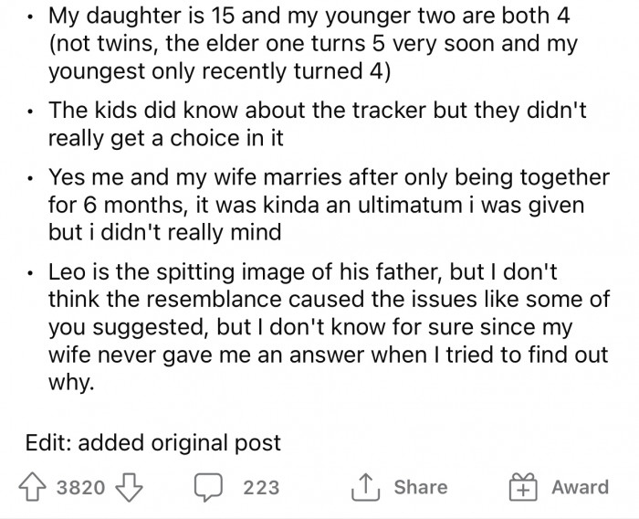 OP is unsure whether the resemblance is part of the issue.