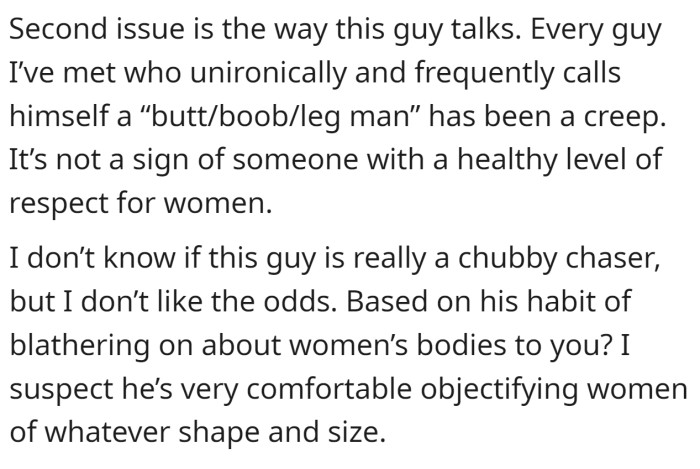 What OP has shared points to him being someone she should avoid