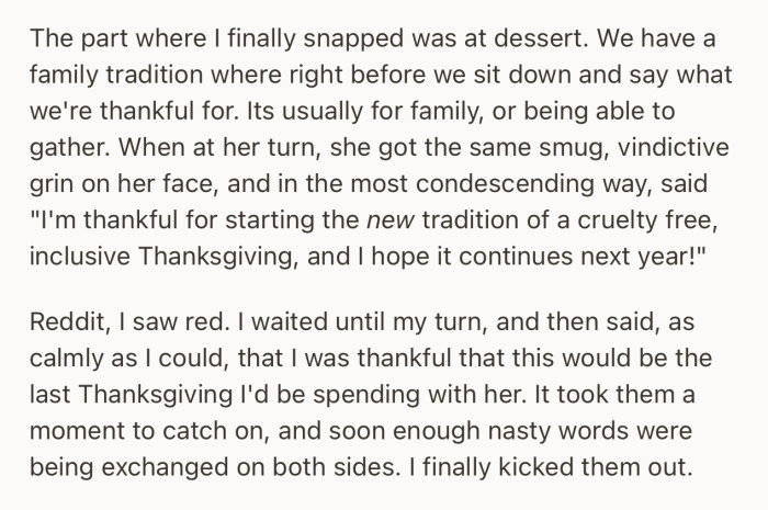 OP and DIL had an indirect exchange, after which she kicked DIL out