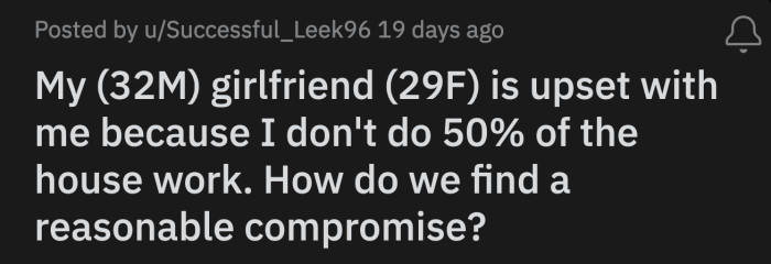 She balked at the idea since she would have to give up a lot of her hobbies if she has to educate their kids