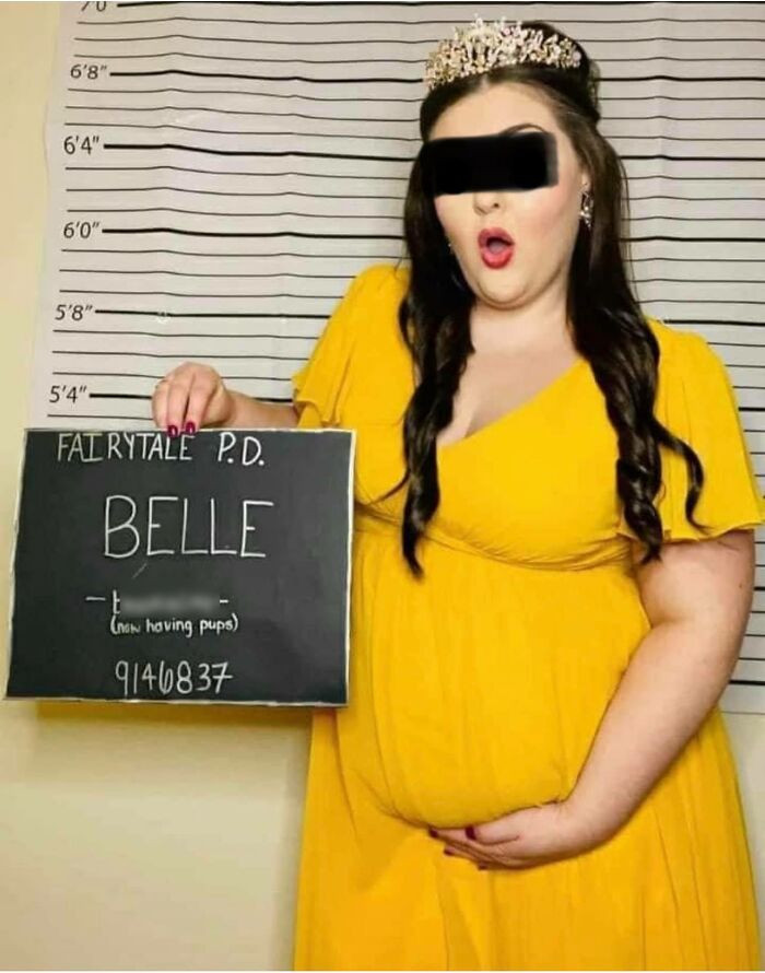 35. Belle's having a bub.