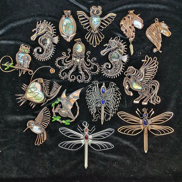 "Hi Everyone, I Am A Wire Wrapped Pendant Craftsman And This Is The Work I Made. What Do You Think Of The Results?"