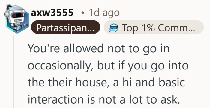 The line seems to be less about effort and more about where it makes sense.