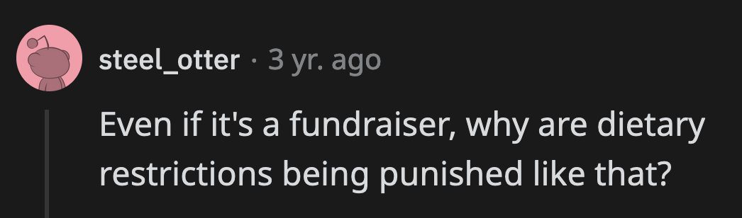 Is it possible that this tacky RSVP is for a fundraiser or a charity gala?