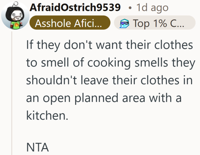 Leaving laundry in a shared kitchen area does come with a bit of risk, even on a normal day.
