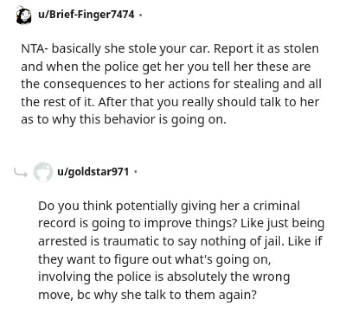 A commenter accuses the parent of not parenting and urges empathy