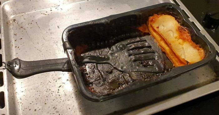 "Forgot My Plastic Spatula In The Oven While Heating Up My Lasagna"
