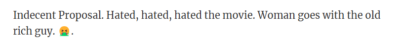 Indecent Proposal.