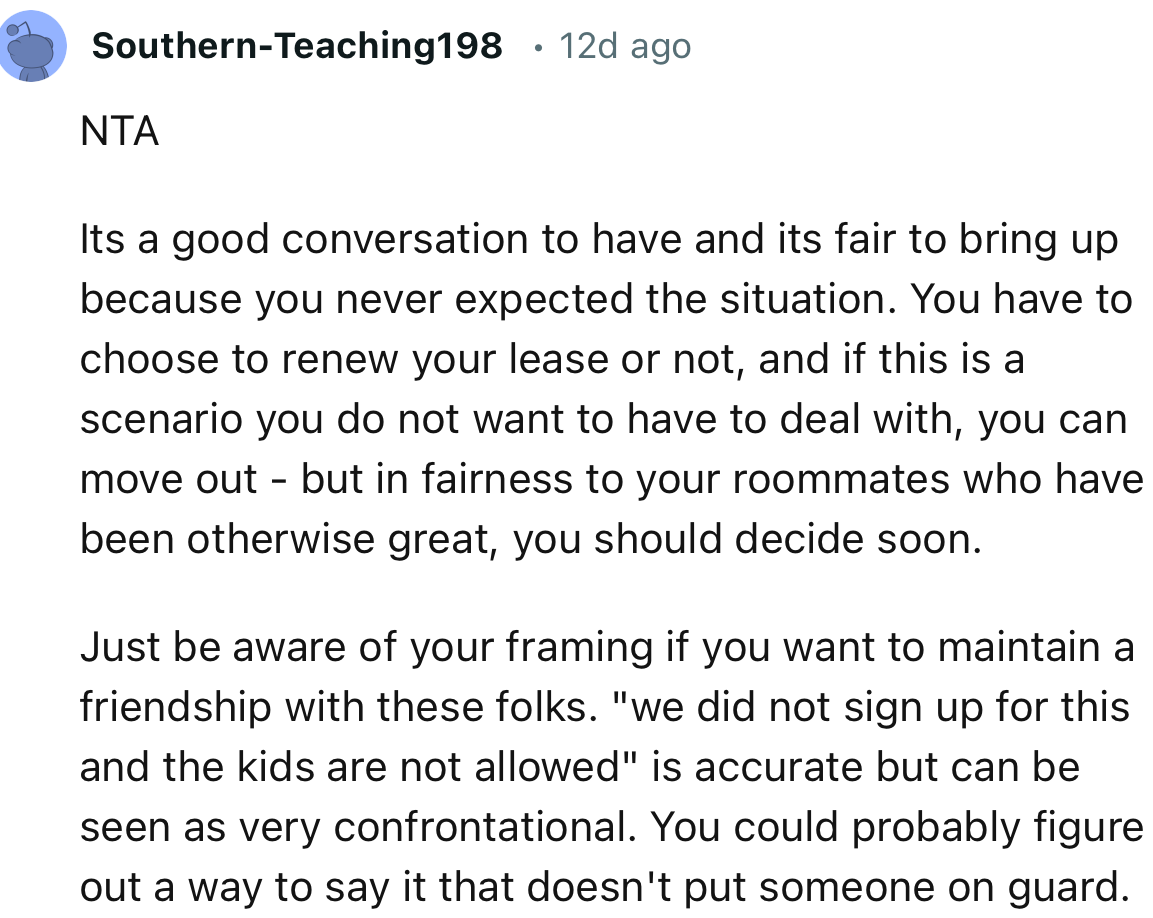 “NTA. It’s a good conversation to have, and it’s fair to bring up because you never expected the situation.”