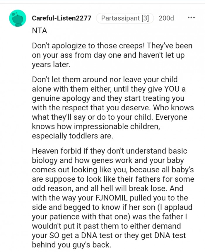 Do not apologize to those creeps
