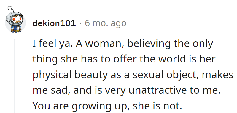 Grown-up vibes, but she's stuck in a beauty pageant time loop.