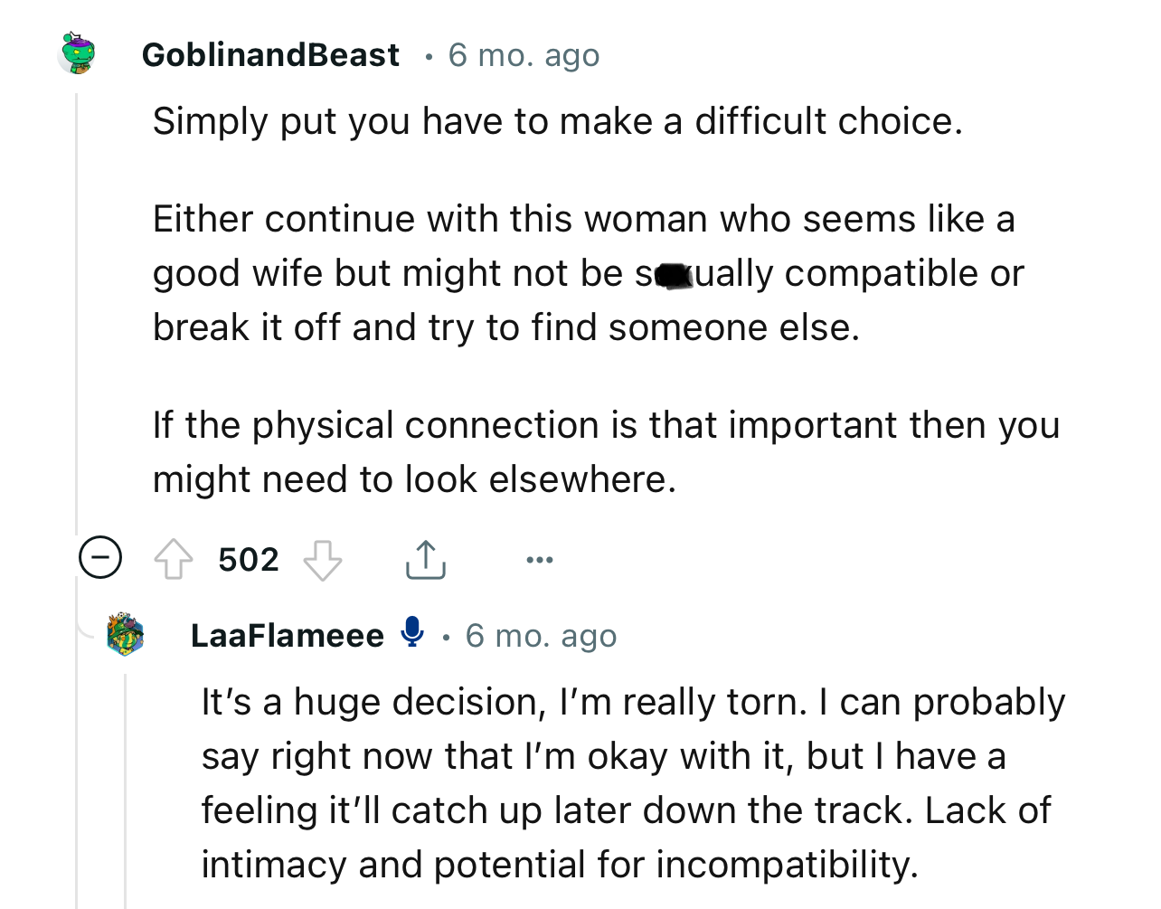 “If the physical connection is that important then you might need to look elsewhere.”
