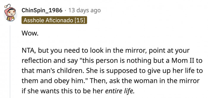 Is this the life that OP set out for herself?