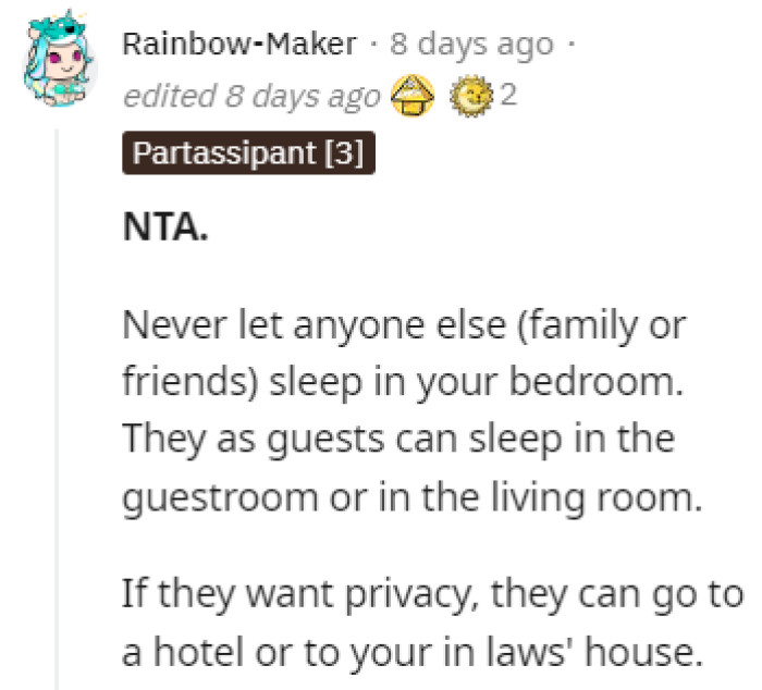 They're the guests, not you