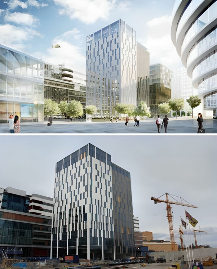 "The Elite Hotel Carolina Tower At Nya Karolinska In Hagastaden, Stockholm, Sweden"