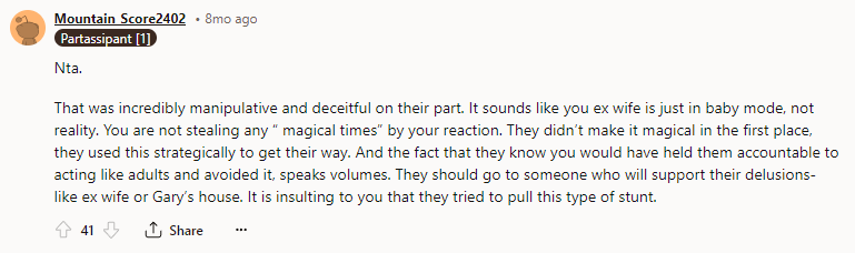 That was incredibly manipulative and deceitful on their part.